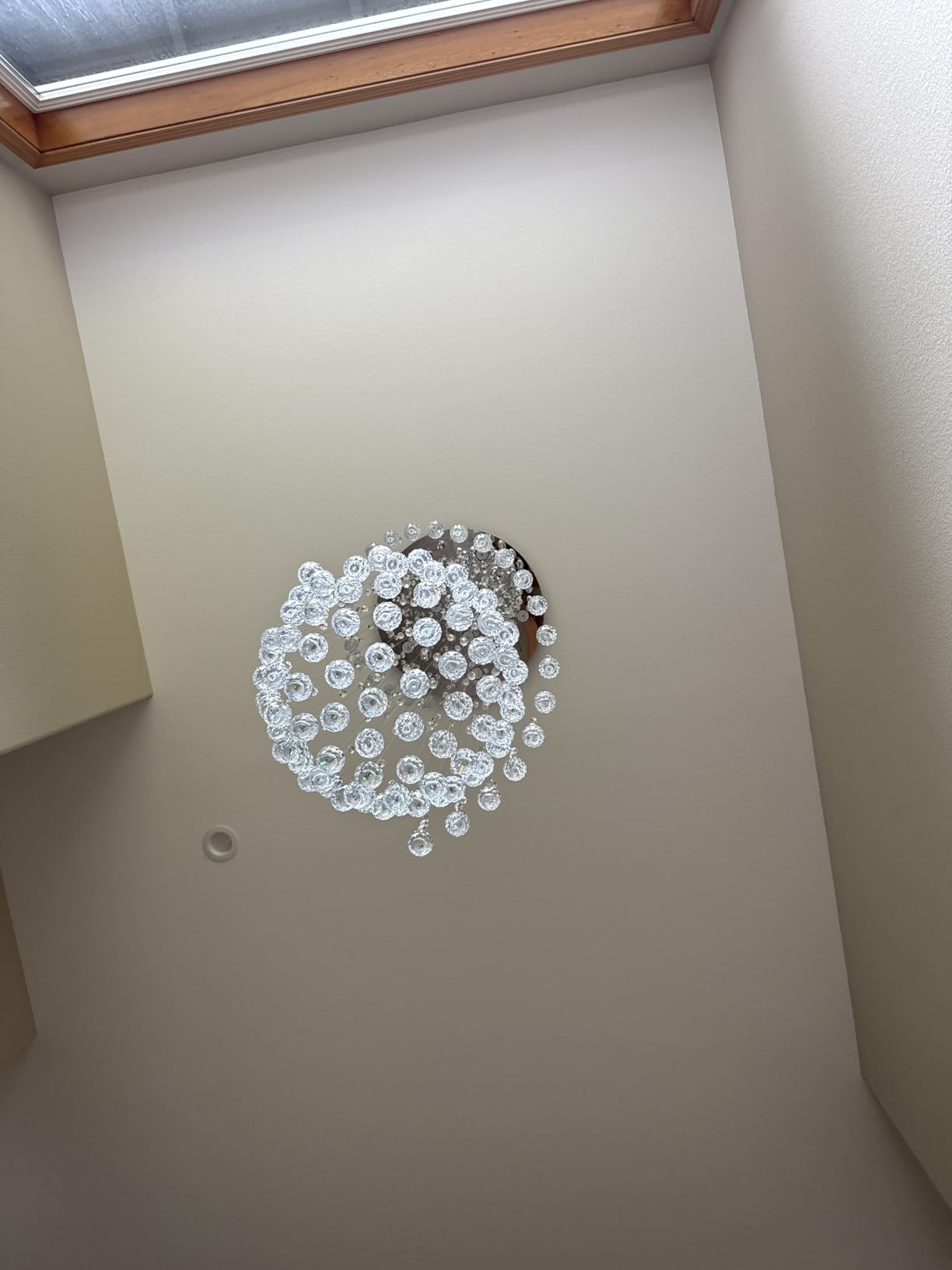 D24'' x H78'' Crystal Chandelier for Entryway High Ceiling Chandeliers Glam Chandelier Modern Large Raindrop Chandeliers LED Dimmable Light Fixtures for Staircaes Foyer Living Room Gold customer photo 2