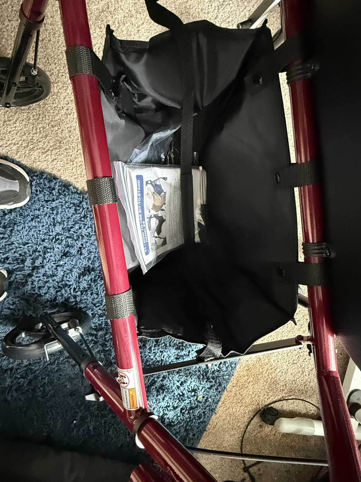 HOMLAND Upright Walker with Seat for Seniors, Adjustable Padded Armsupport customer photo 2