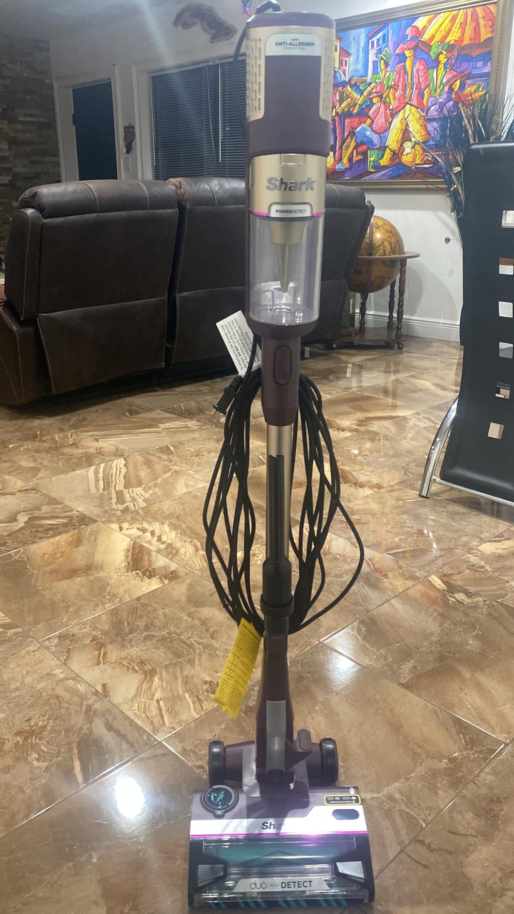 Shark PowerDetect Corded Stick Vacuum, HEPA, Pet Hair, Purple, HZ4001AMZ customer photo 1
