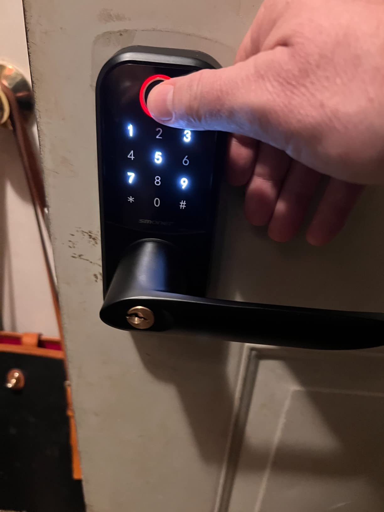 SMONET Smart Lock WiFi Keypad Door Lock with Handle, Keyless Entry customer photo 1