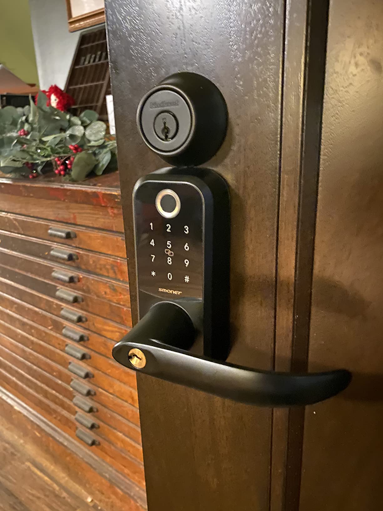 SMONET Smart Lock WiFi Keypad Door Lock with Handle, Keyless Entry customer photo 2