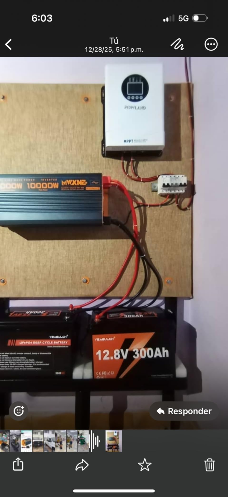 12V 100Ah LiFePO4 Lithium Battery BIC Group 31 with 100A BMS customer photo 2