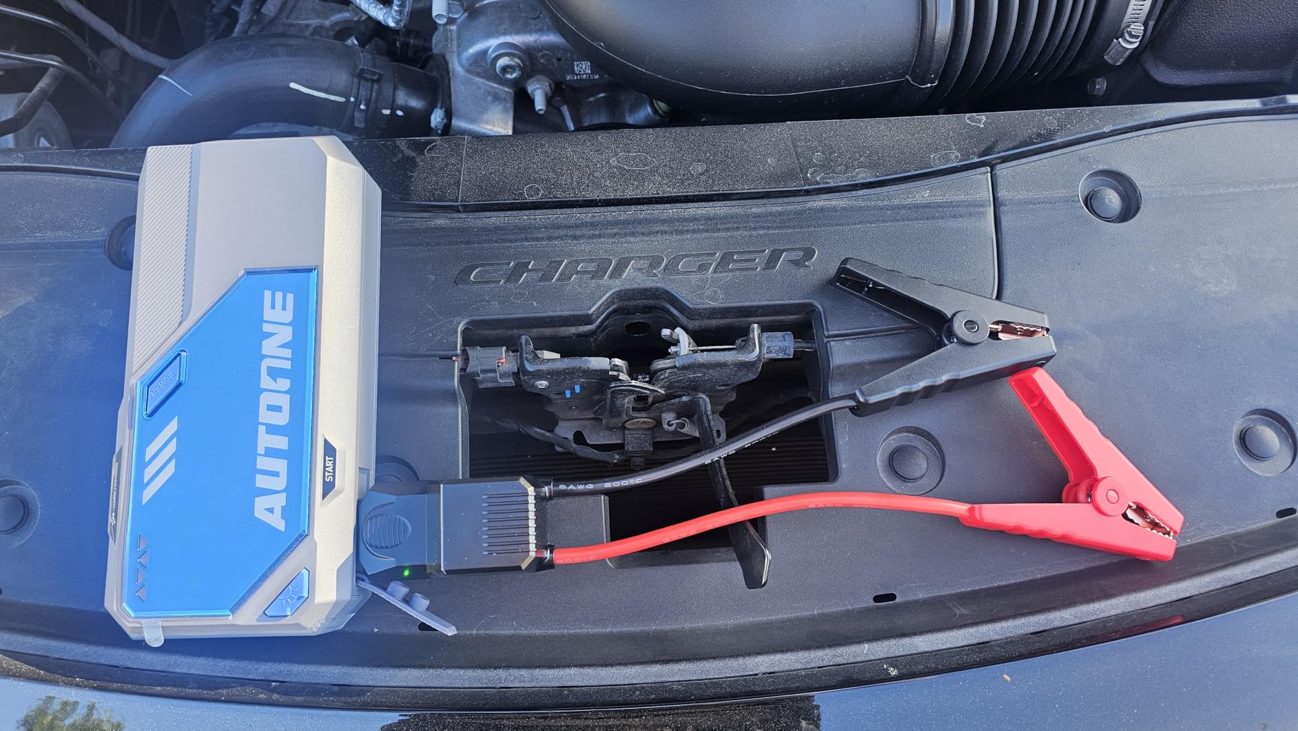 AUTOONE 10000A Jump Starter with Air Compressor, 24000mAh Jump Box with Tire Inflator (All Gas & Diesel) Portable Car Battery Booster Jumper Starter Pack, Jumper Cables, Type C, 60W Charging, Light customer photo 2