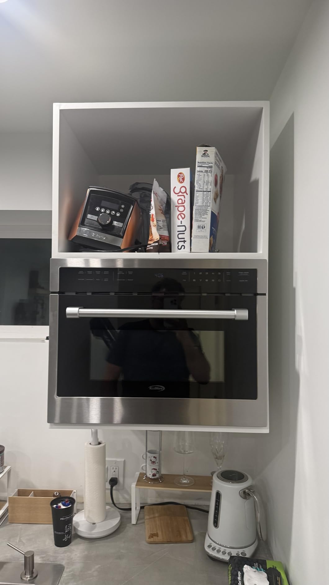 KoolMore 24 Inch Built-in Convection Oven and Microwave Combination with Broil, Soft Close Door, 1000 Watt Power, Stainless Steel Finish, Touch Control LCD Display customer photo 1