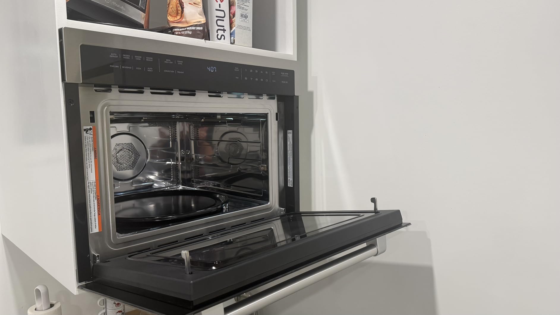 KoolMore 24 Inch Built-in Convection Oven and Microwave Combination with Broil, Soft Close Door, 1000 Watt Power, Stainless Steel Finish, Touch Control LCD Display customer photo 2
