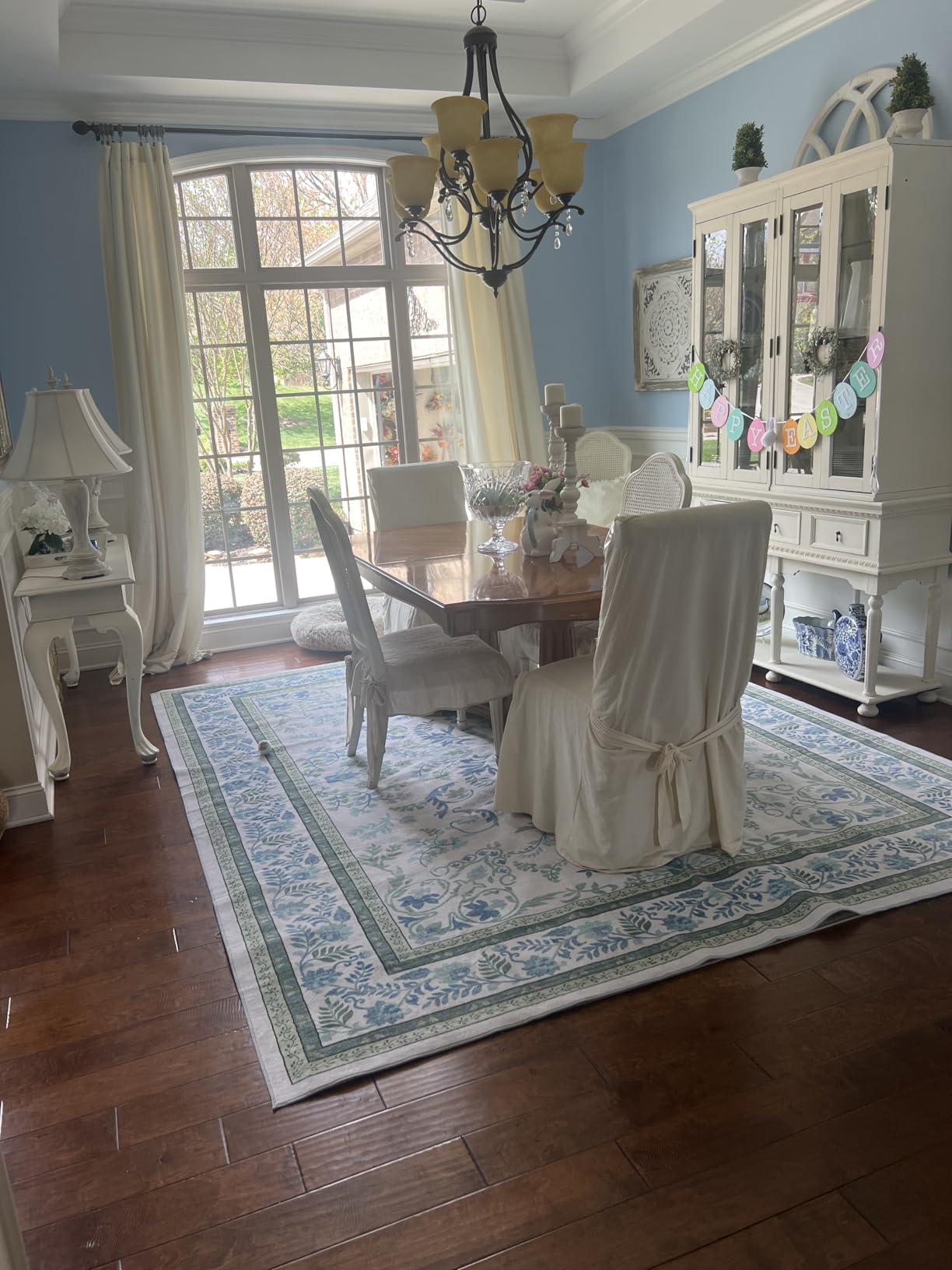DCX Washable 5x7, Kid & Pet Friendly with Rubber Back Non Slip, Stain Resistant Vintage Rug for Living Room, Bedroom, Home Office, Soft Low Pile Large Farmhouse Distressed Carpet, Greige customer photo 1