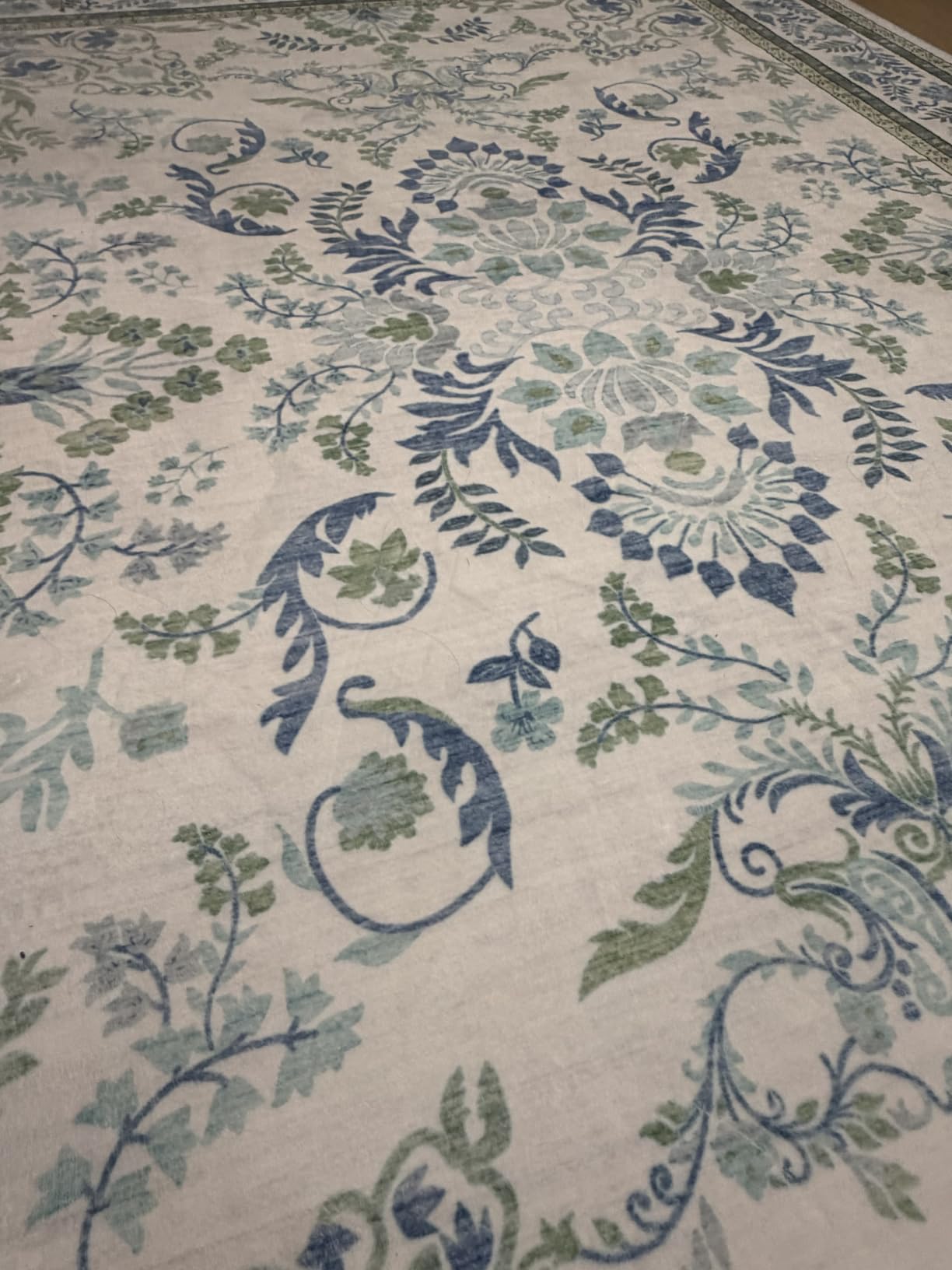 DCX Washable 5x7, Kid & Pet Friendly with Rubber Back Non Slip, Stain Resistant Vintage Rug for Living Room, Bedroom, Home Office, Soft Low Pile Large Farmhouse Distressed Carpet, Greige customer photo 2