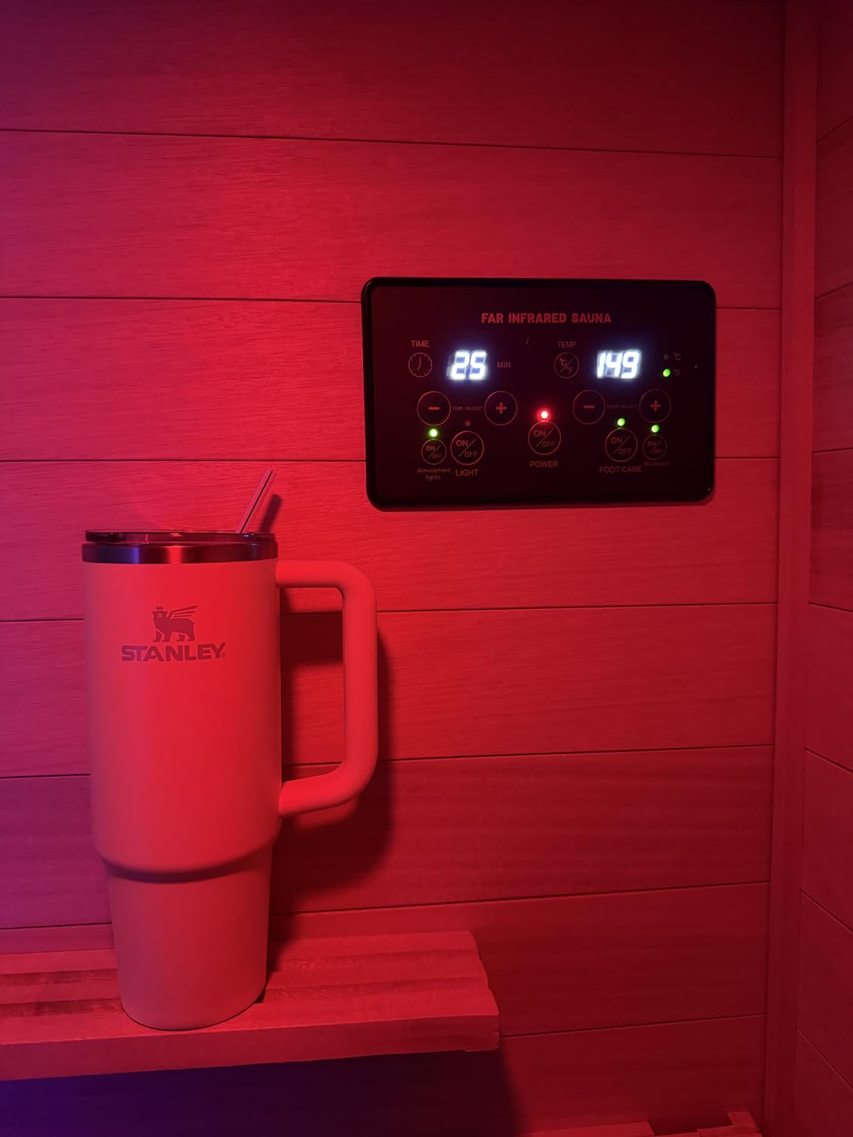 OUTEXER Infrared Sauna Home Sauna Spa Room Chilean Pine Wood 1200W 120v customer photo 2