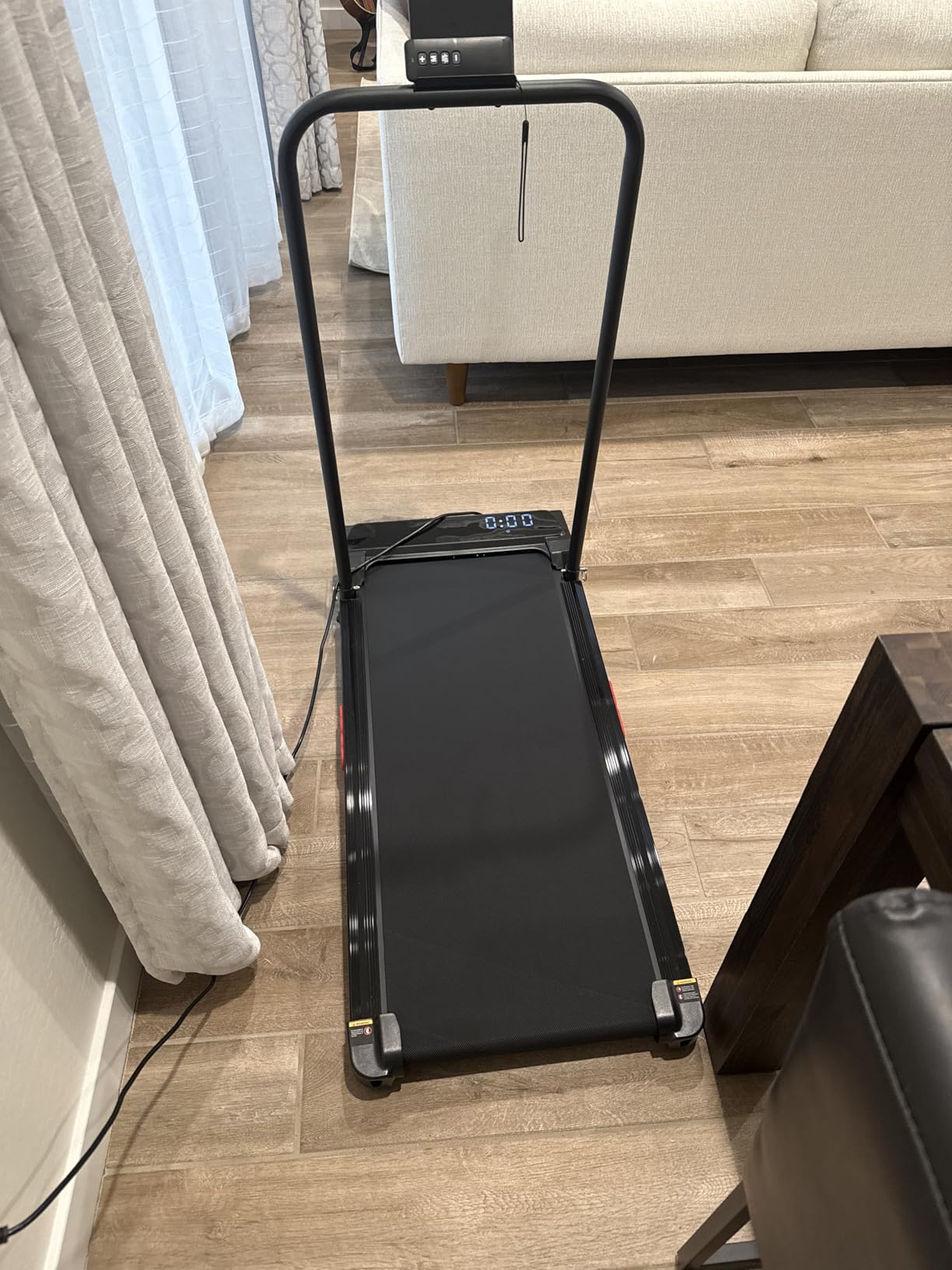 KASSADIN Walking Pad with Handle Bar, 2026 Upgrade Portable Small Treadmill with Handles for Home Small, 3.0HP Under Desk Walking Pad Treadmill with Incline, 0.6-7.6MPH, 350LBS customer photo 2