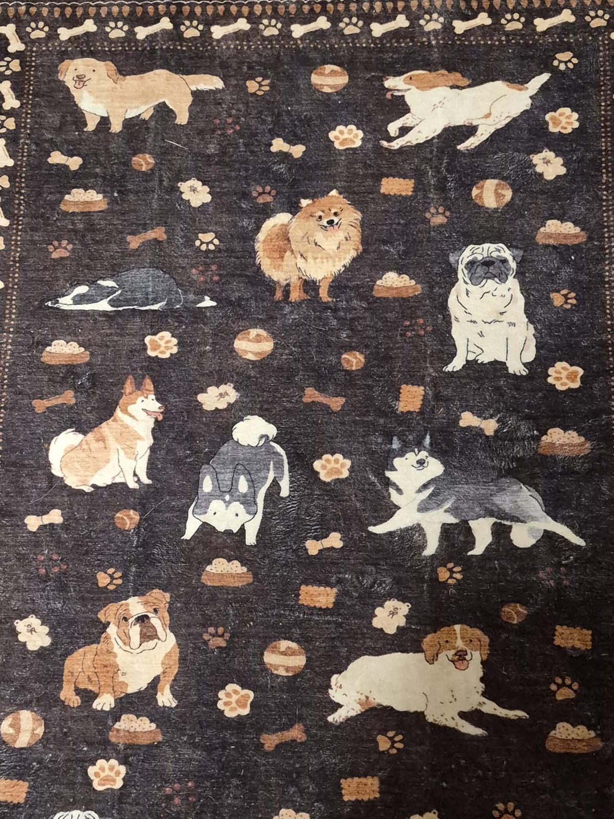 DUKINO 3x5 Rug, Washable Dog Bedroom Area Rug Soft Non Slip, Beige Yellow customer photo 2