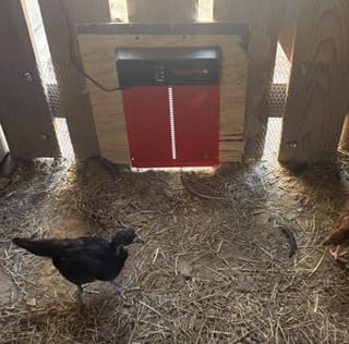 Solar Automatic Chicken Coop Door, Programmable Remote with 6 Modes (Red) customer photo 1