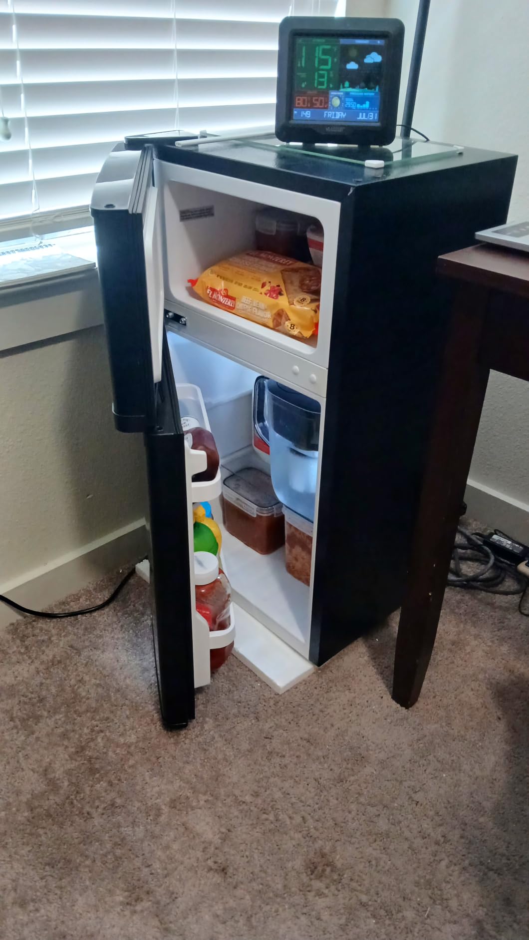 Antarctic Star Mini Fridge with Freezer, Double Door Compact Refrigerator, Adjustable Thermostat, Small Fridge for Bedroom Office Dorm Apartment,2.45 Cu.Ft,Black customer photo 2