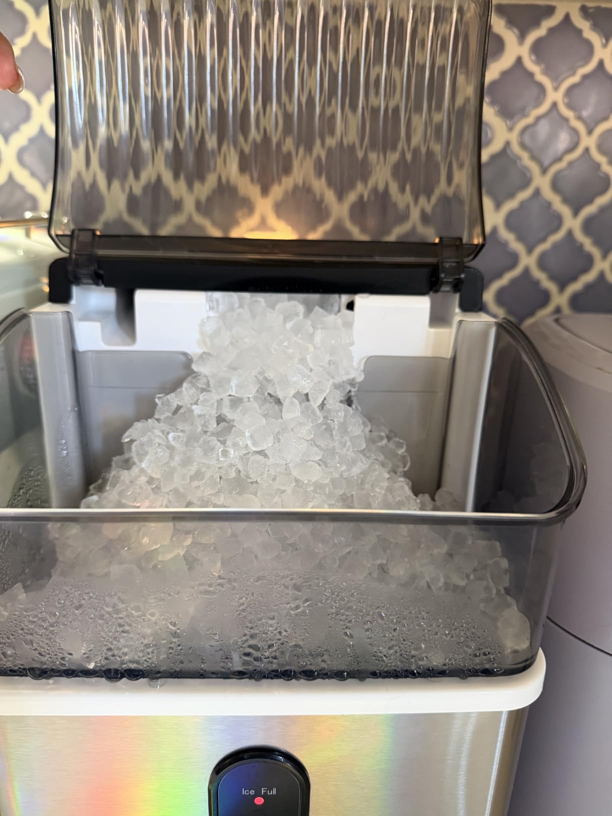 Crzoe Nugget Ice Maker Countertop, 35lbs/Day, Portable Pebble Ice Machine customer photo 1