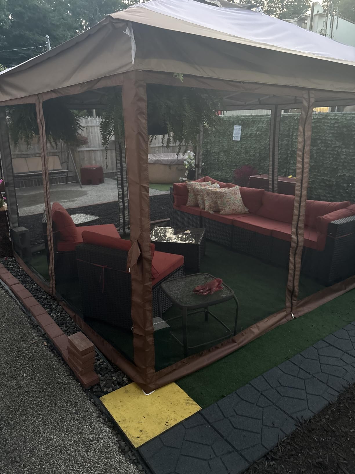 LEVELEVE 7 Pieces Outdoor Patio Furniture Sets,Rattan Conversation Sectional Set,Manual Weaving Wicker Patio Sofa with Tea Table customer photo 2
