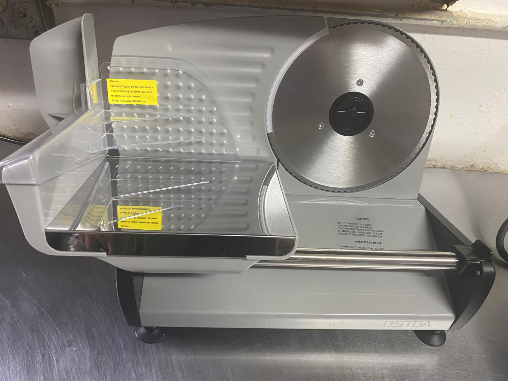 OSTBA Electric Meat Slicer, 2 Removable 7.5