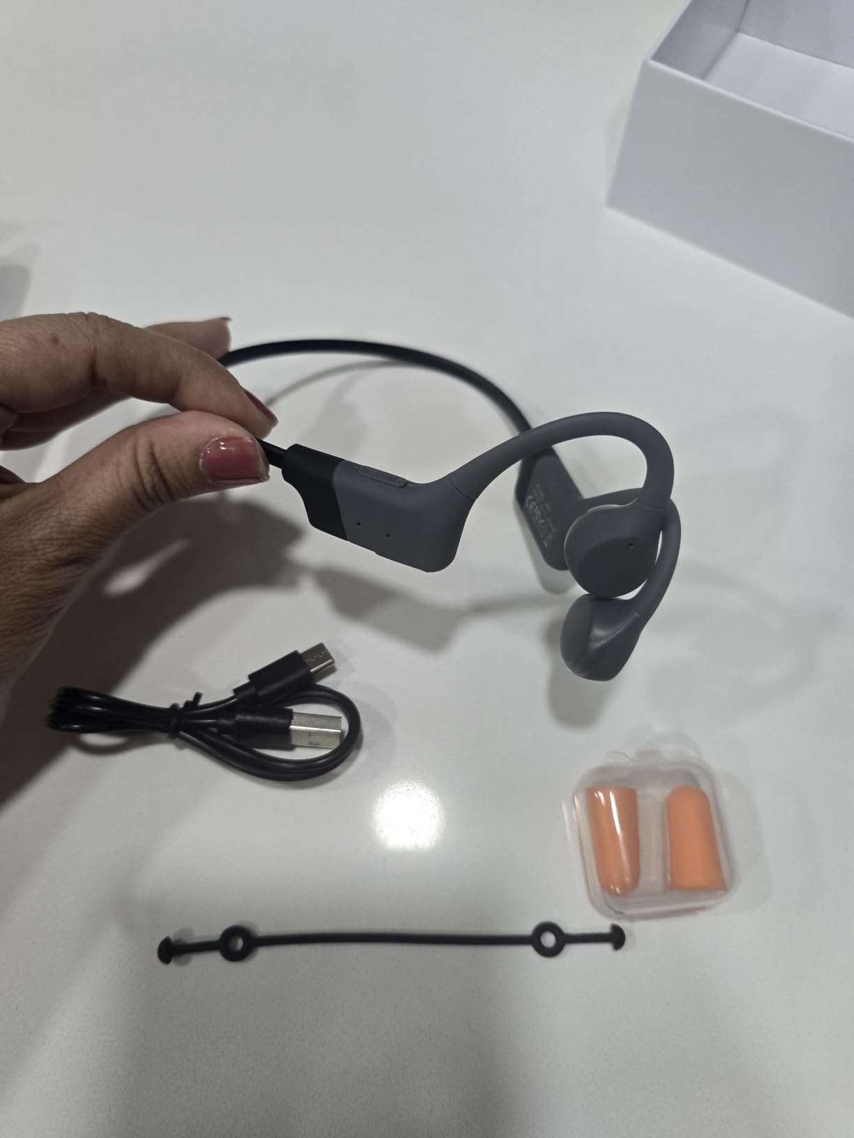 Upgrade Bone Conduction Headphones Bluetooth 6.0 Open Ear Earbuds with Mic, Balanced Audio, Reduced Sound Leakage, IP54 Waterproof Secure Fit, Wireless Sports Headphones for Running, Workout & Cycling customer photo 2