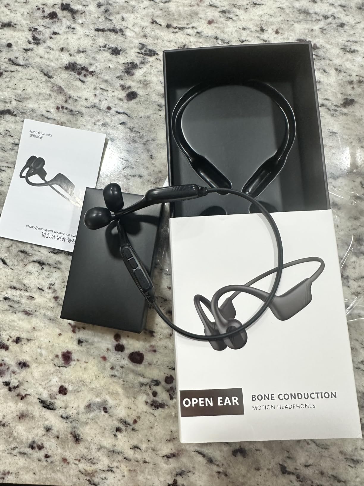 Bone Conduction Headphones, Bluetooth 5.4 Open-Ear Sport Headset with Mic, 10H Playtime, IP55 Waterproof, 22g Lightweight Skin-Friendly Headphones for Gym, Cycling & Running (Deep Black) customer photo 2