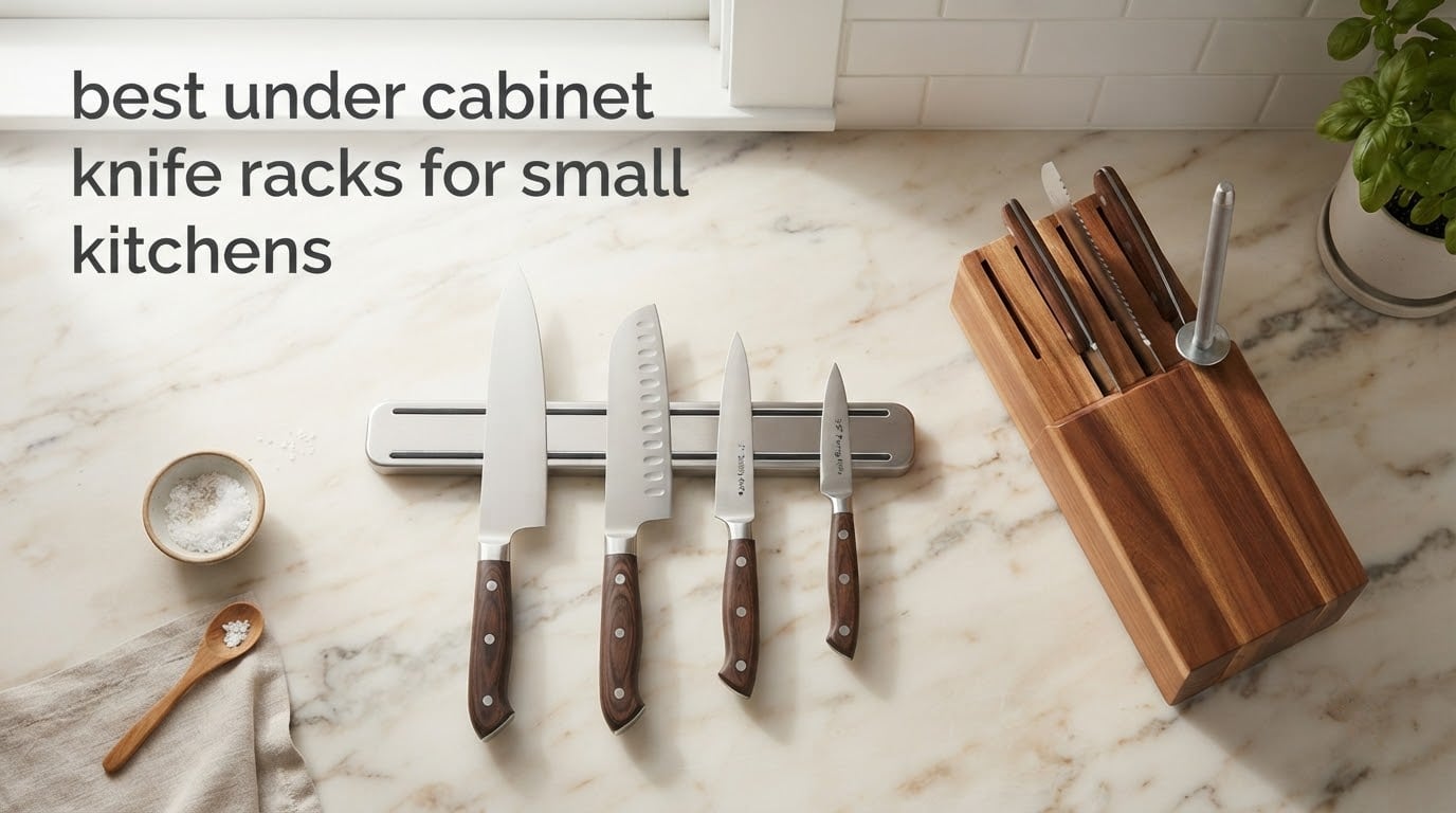 best under cabinet knife racks for small kitchens