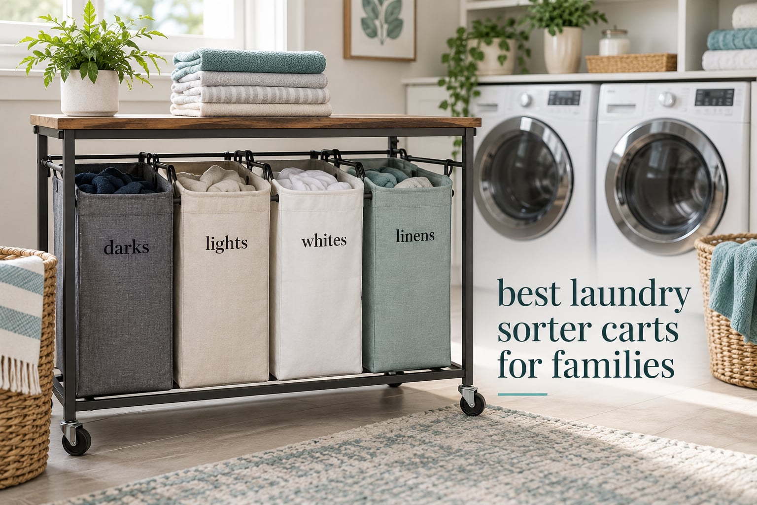 best laundry sorter carts for families