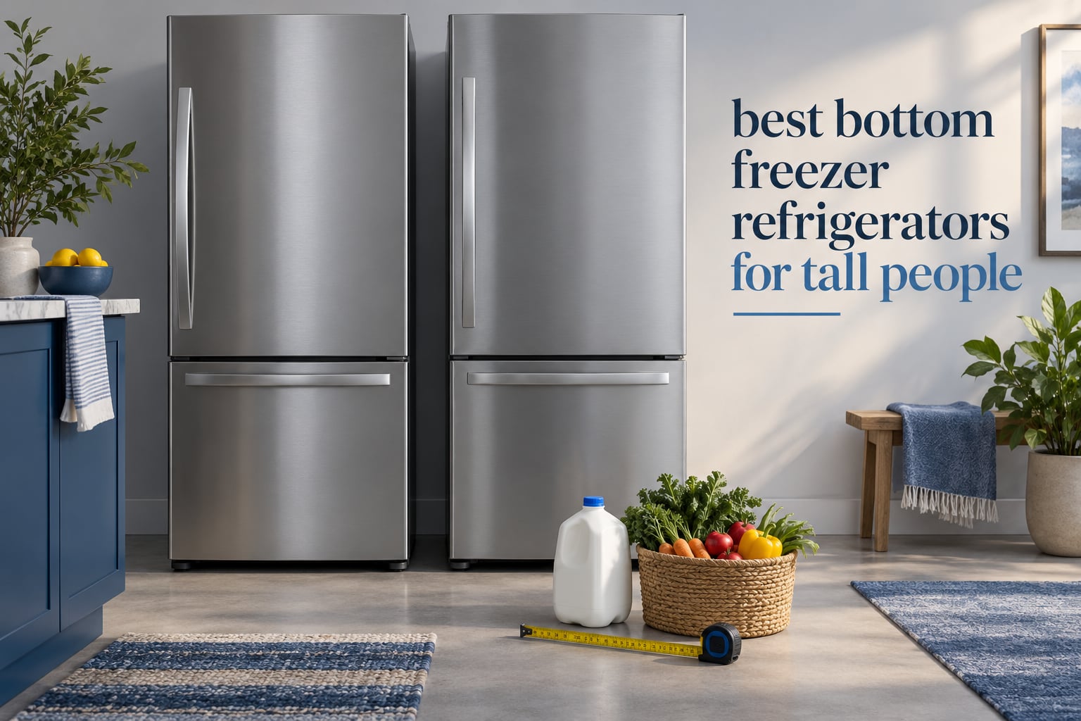 best bottom freezer refrigerators for tall people
