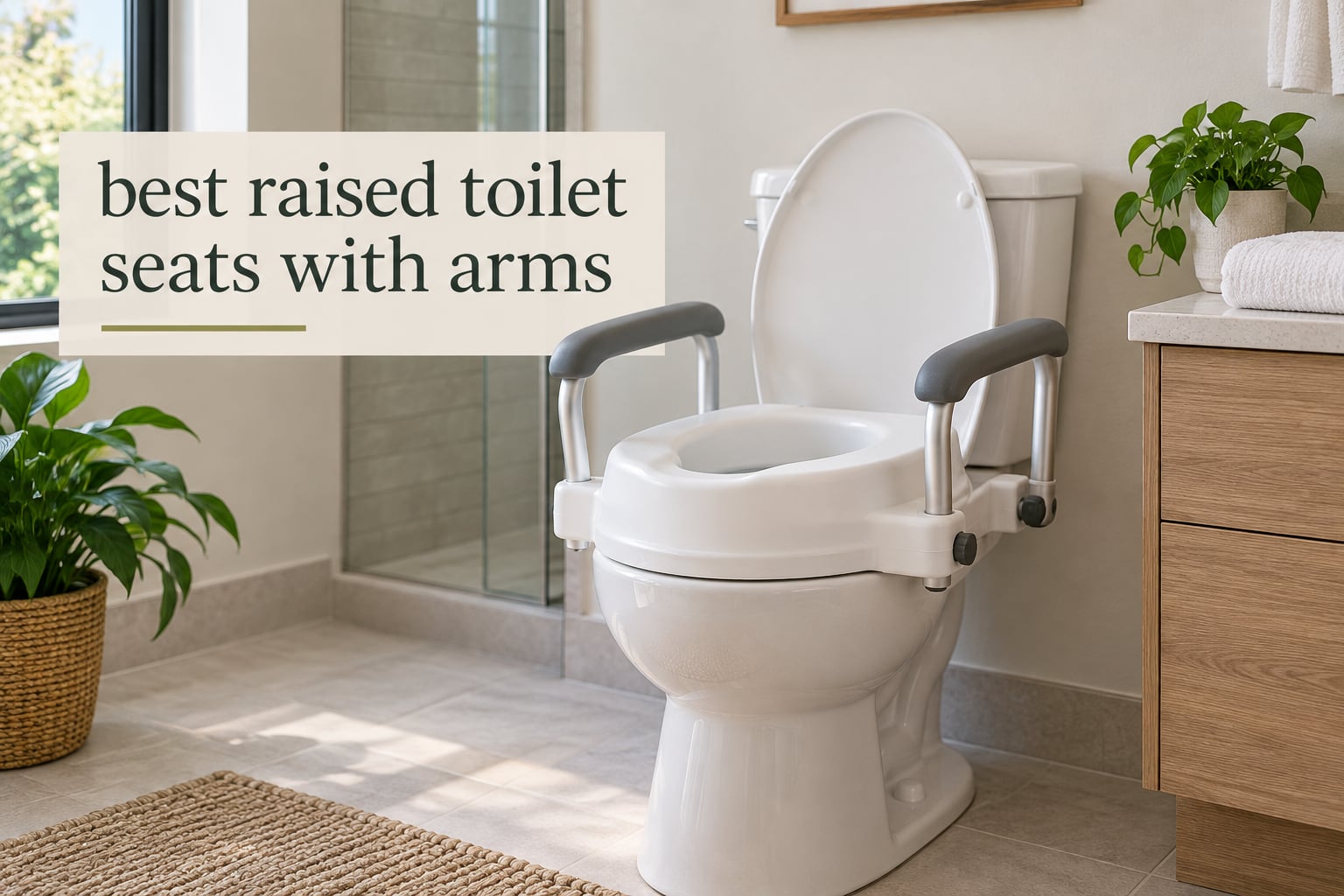 best raised toilet seats with arms