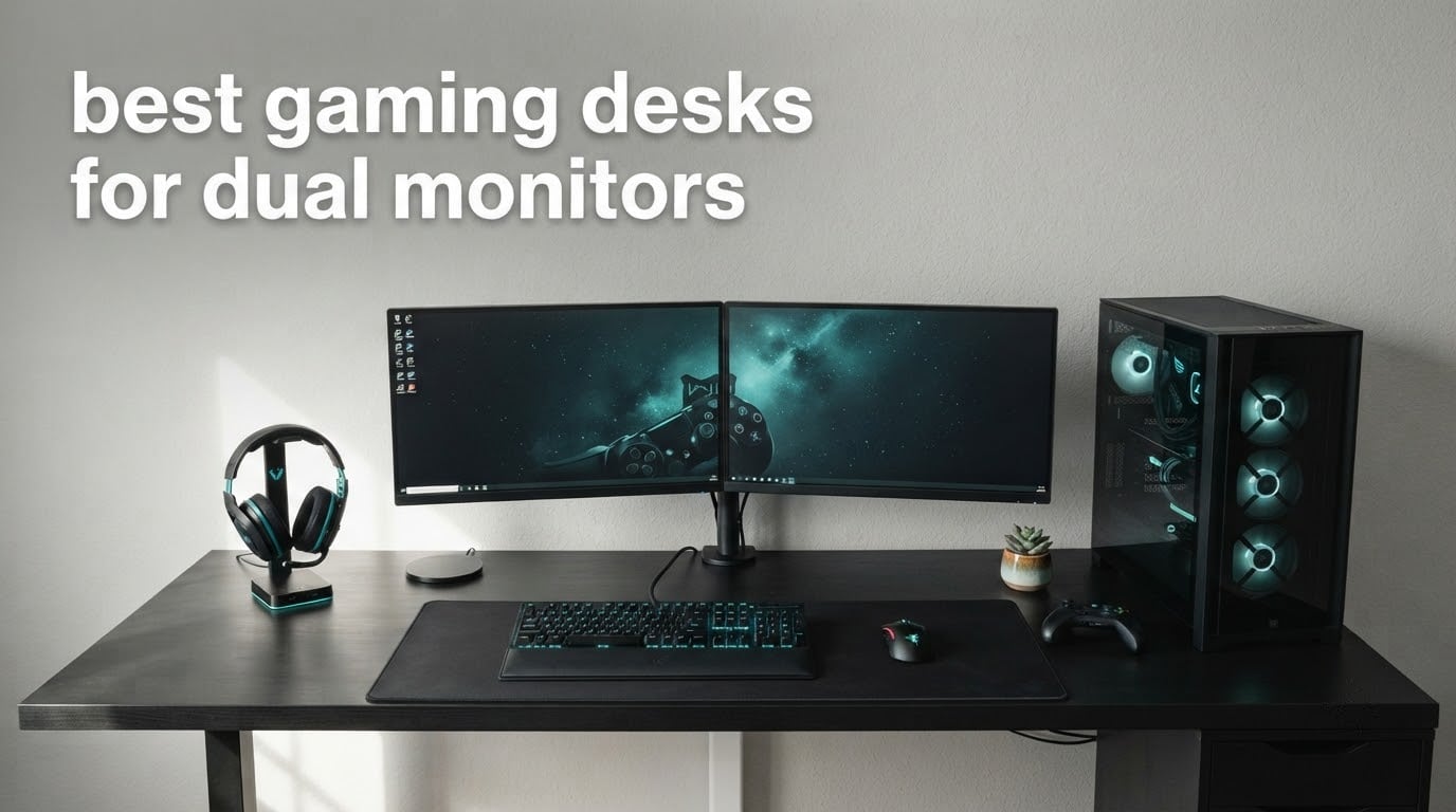 best gaming desks for dual monitors
