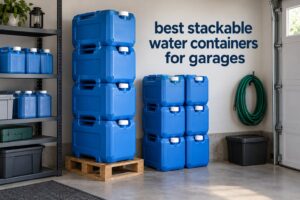 best stackable water containers for garages