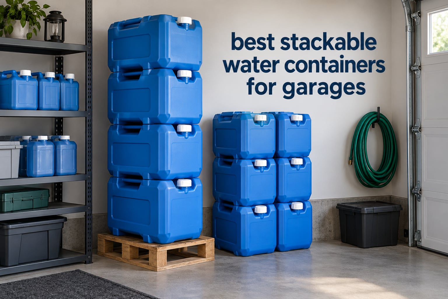best stackable water containers for garages